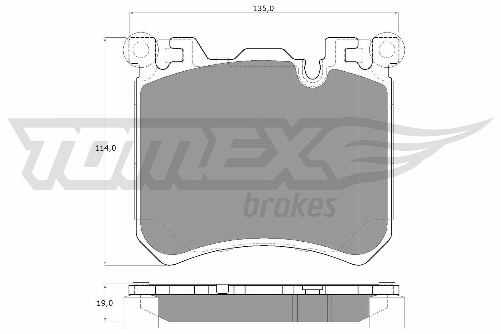 Sada brzdových destiček, kotoučová brzda TOMEX Brakes